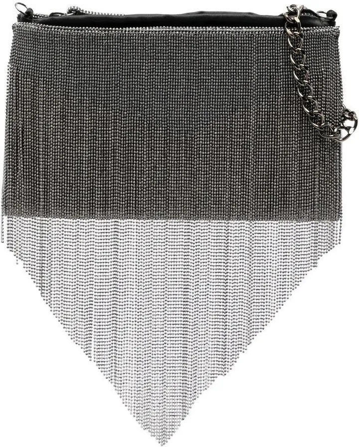 Ball-Chain Fringe Shoulder Bag