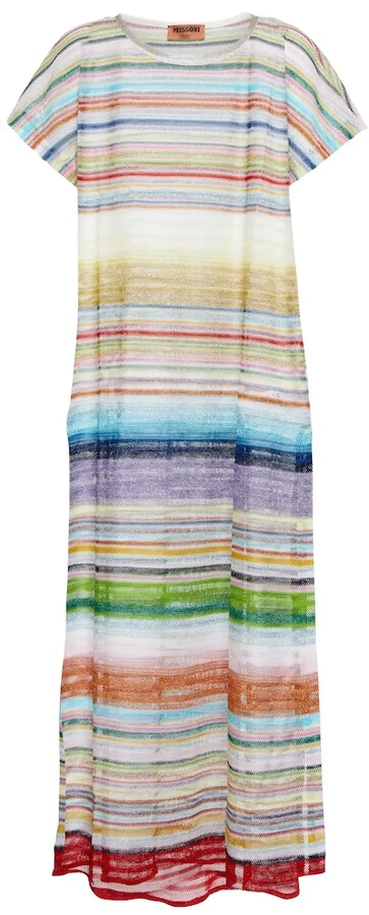 Striped crocheted maxi beach dress