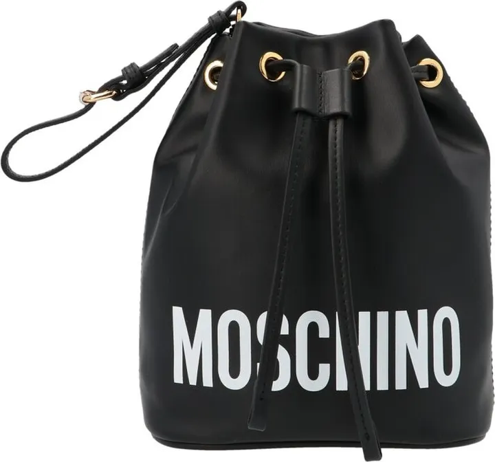 Moschino Logo Print Bucket Shoulder Bag