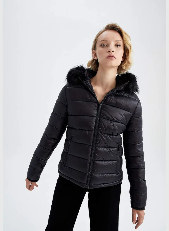 Woman Regular Fit Hooded Jacket
