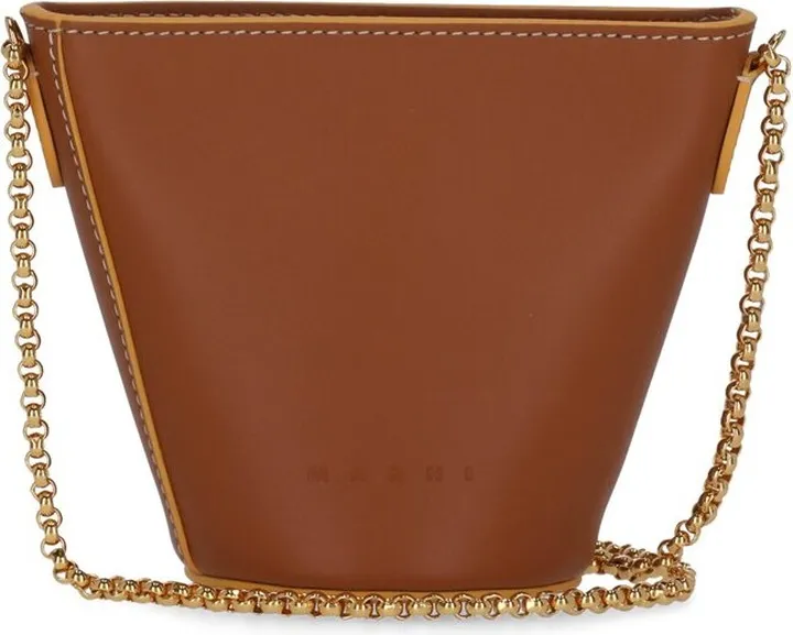 Marni Logo Debossed Crossbody Bag
