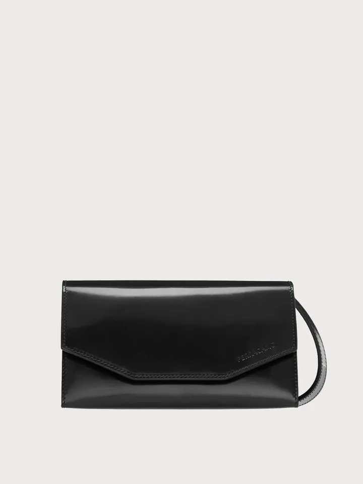 Ferragamo Men Geometric mini clutch Black