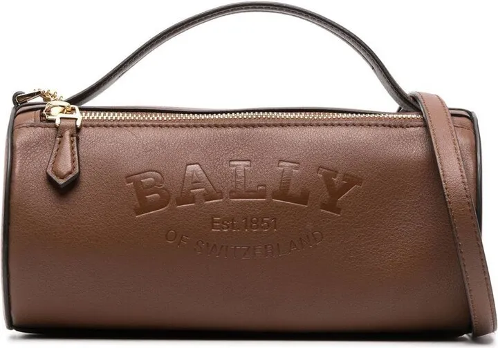 Logo-Debossed Cylinder Bag