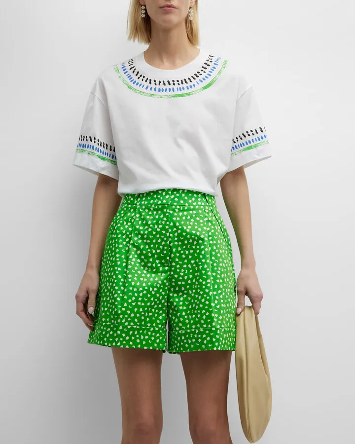 Abstract-Print Jersey T-Shirt