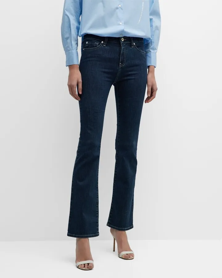 Denim Kick-Flare Pants