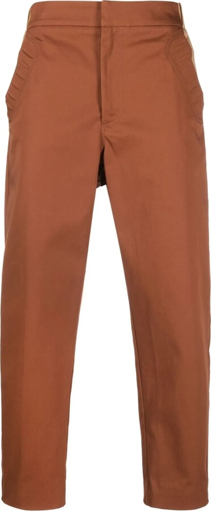 Colour-Block-Detail Tapered Trousers