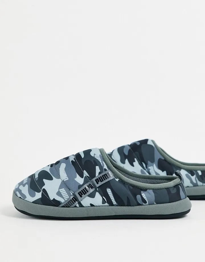 Puma Scuff slippers in black camo