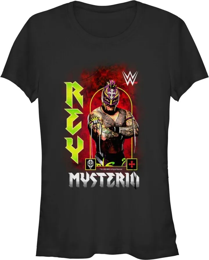 Junior's WWE Rey Mysterio Poster T-Shirt - Black - Small