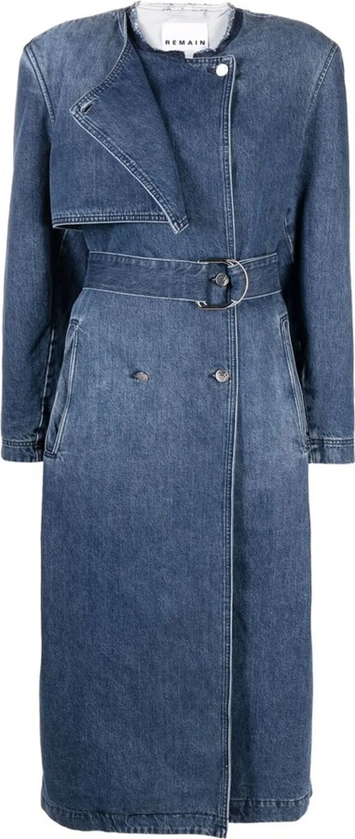 Double-Breasted Denim Coat
