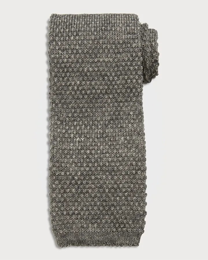 Men's Cotton-Linen Knit Tie