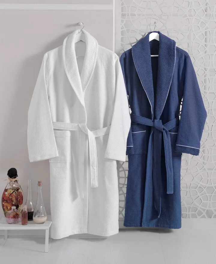 Enchante Home Waffle Terry Turkish Cotton Bathrobe Bedding
