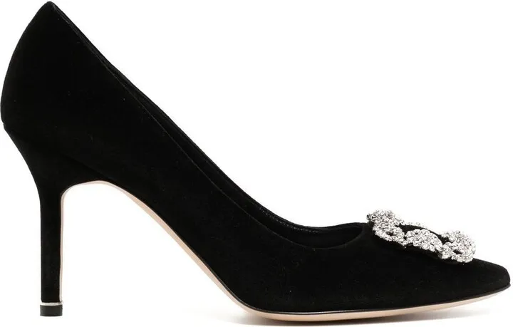 Hangisi jewel-buckle 105mm pumps
