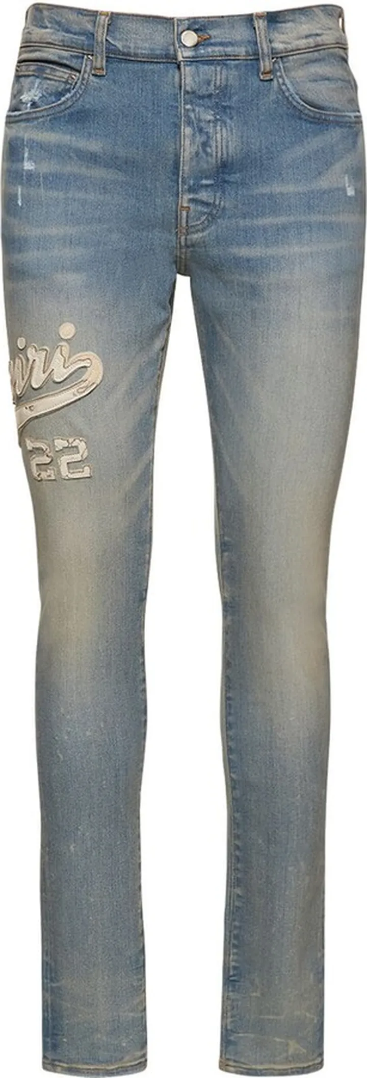 Varsity appliqué logo jeans