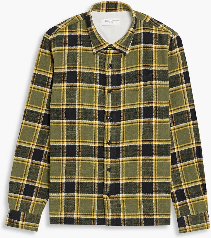 Checked cotton-flannel shirt