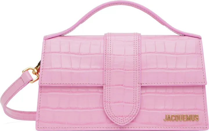 Jacquemus Pink Le Raphia 'Le Grand Bambino' Bag