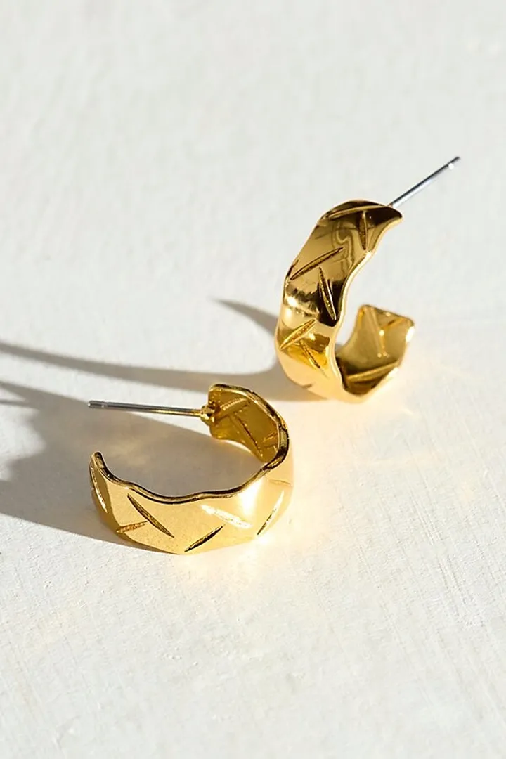 Gold Plated Shelby Hoops by Free People