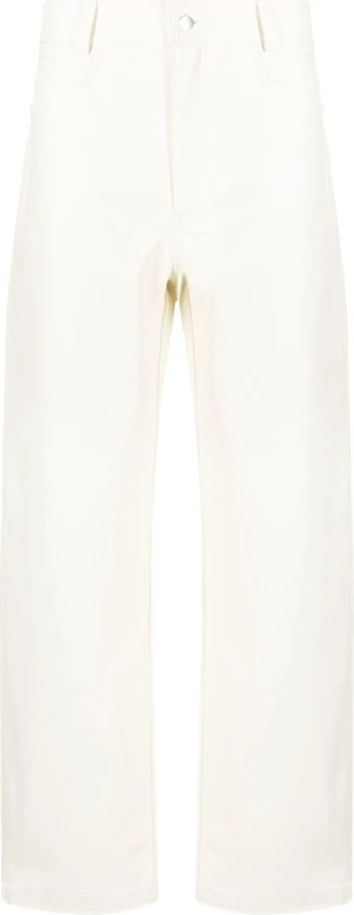 White Straight-Leg Trousers