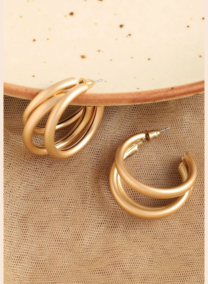 Gold Plated Designer Casual Stud For Women