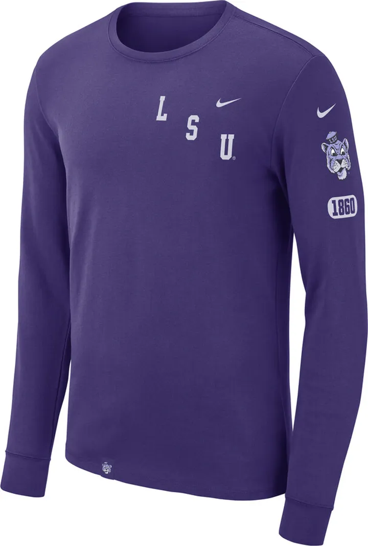 LSU Nike Men's College Long-Sleeve T-Shirt in Purple