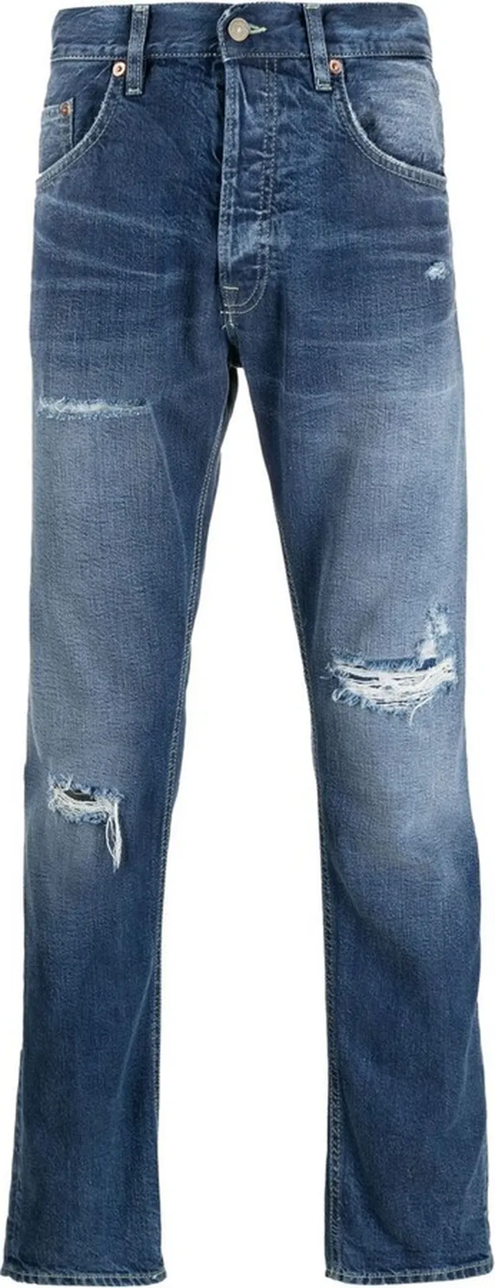 Mid-Rise Slim-Fit Trousers