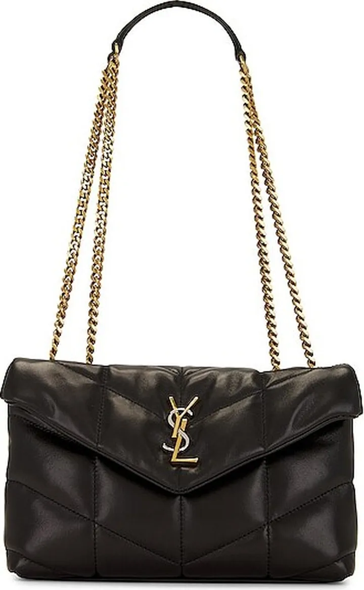 Saint Laurent Toy Puffer Tri Metal Bag in Black