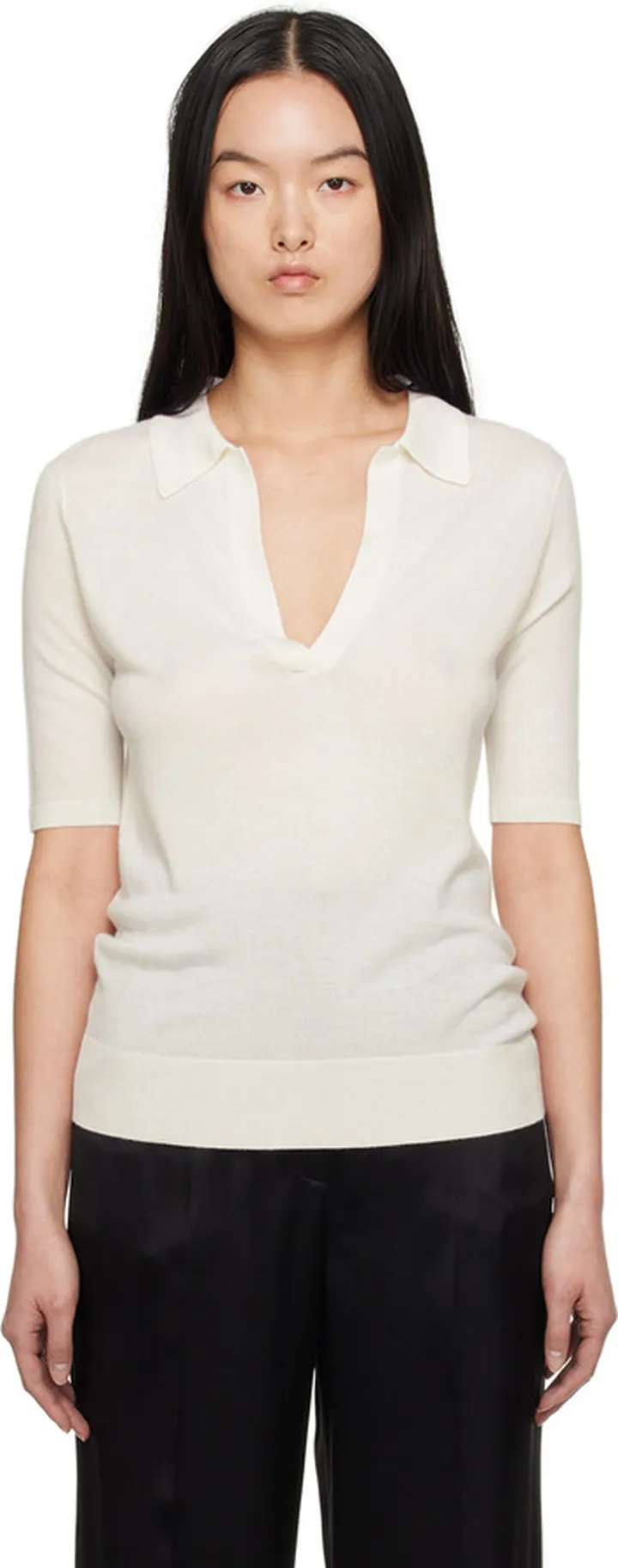 Gabriela Hearst Off-White Frank Polo