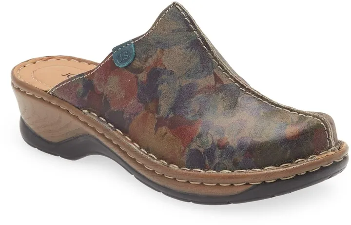 Catalonia Leopard Print Leather Clog