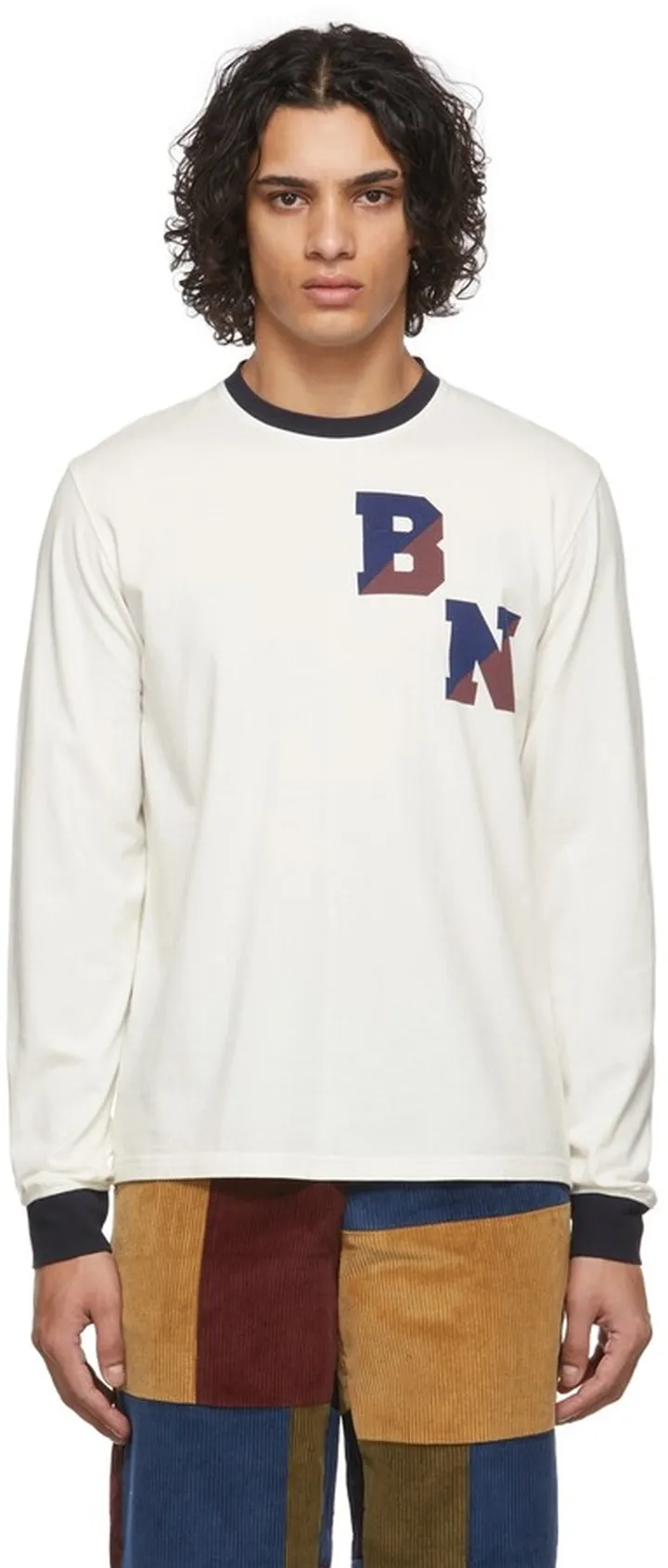 Noah Off-White Baracuta Edition Ringer T-Shirt