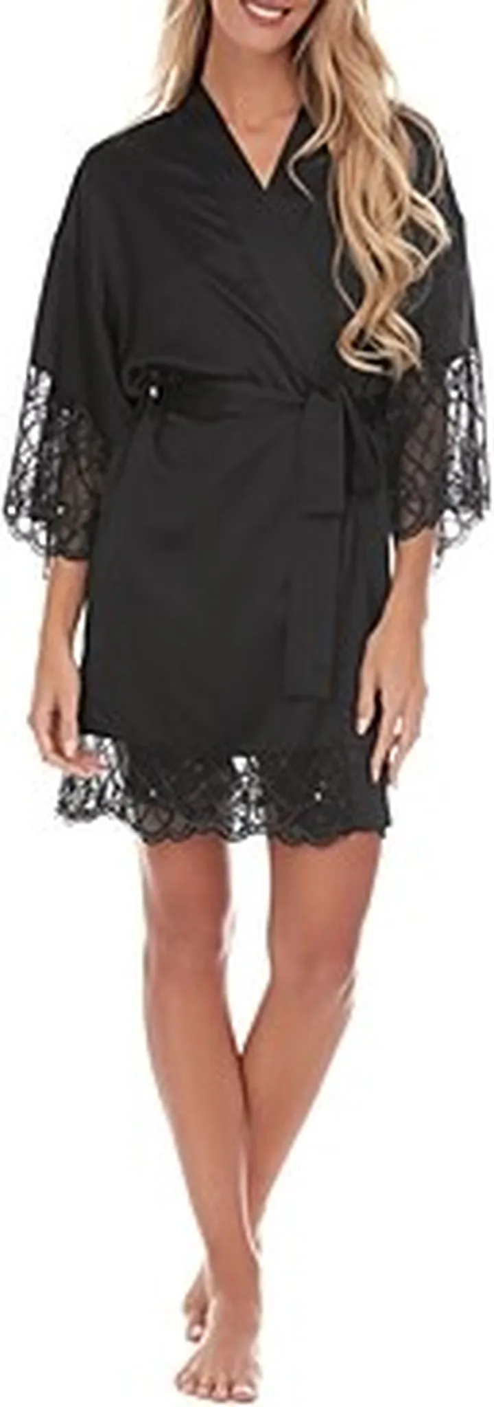 Flora Nikrooz Gabby Satin Kimono Robe