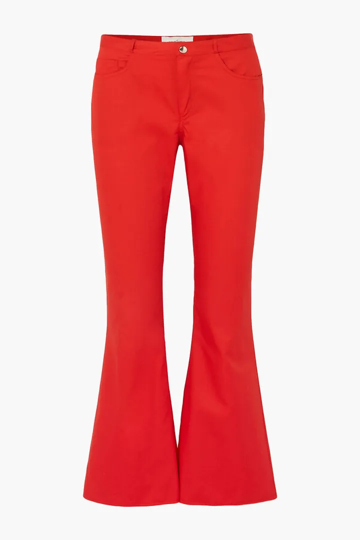 Drill flared pants