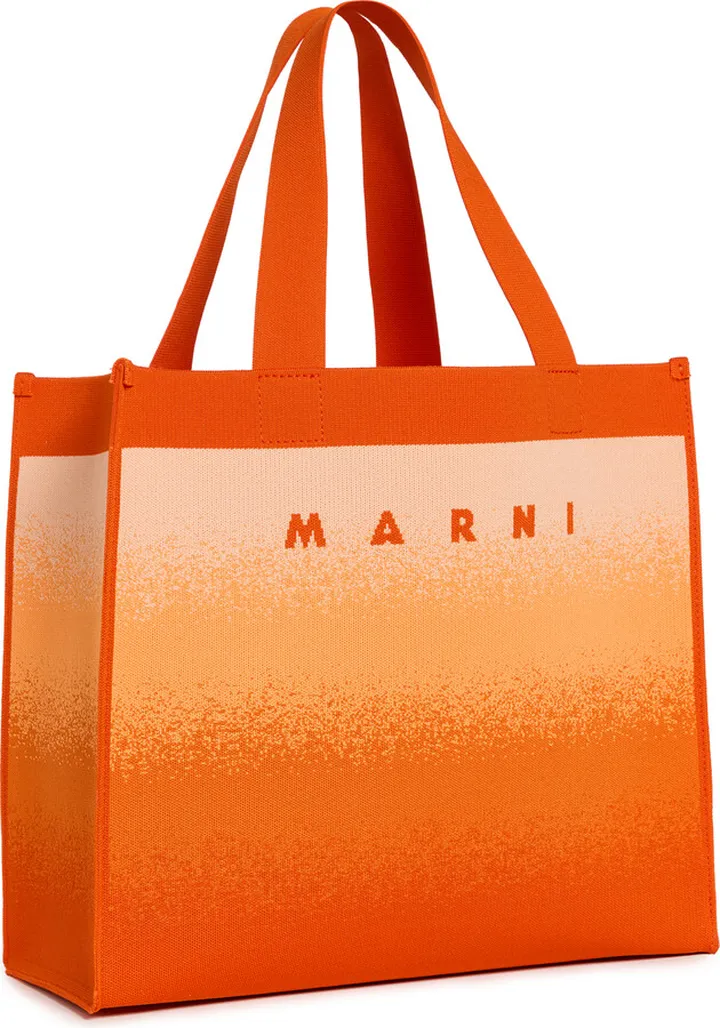 Marni Shopping Medium Knit Jacquard Tote