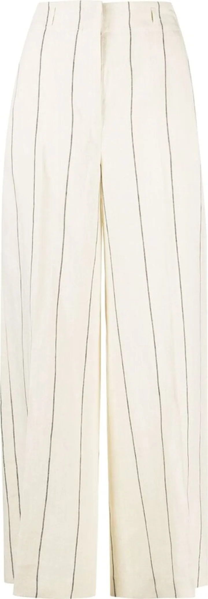 High-Waist Linen Trousers