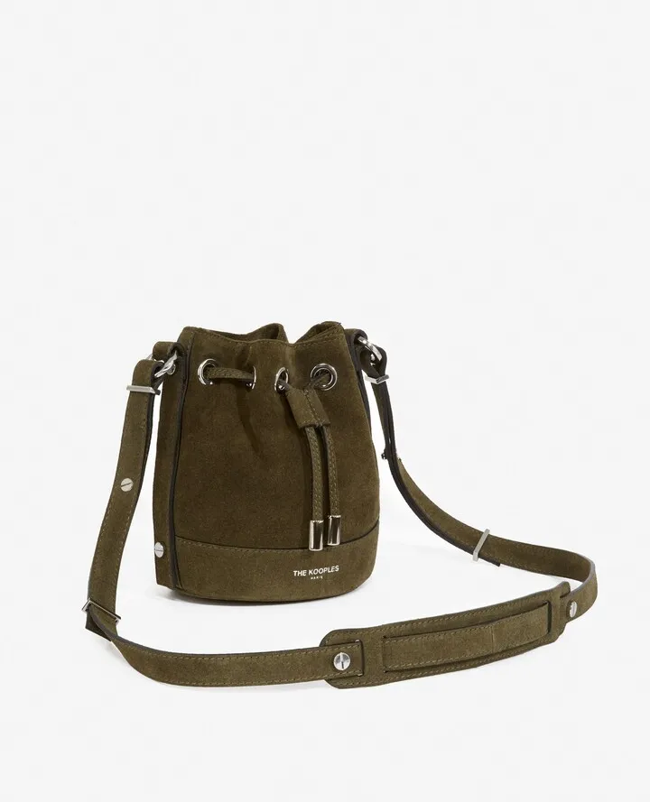 Small Tina bag in khaki suede leather