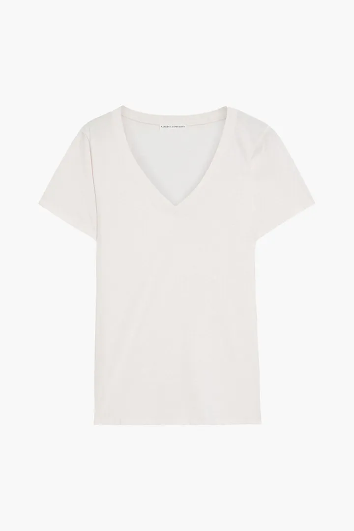 Organic cotton-jersey pajama top