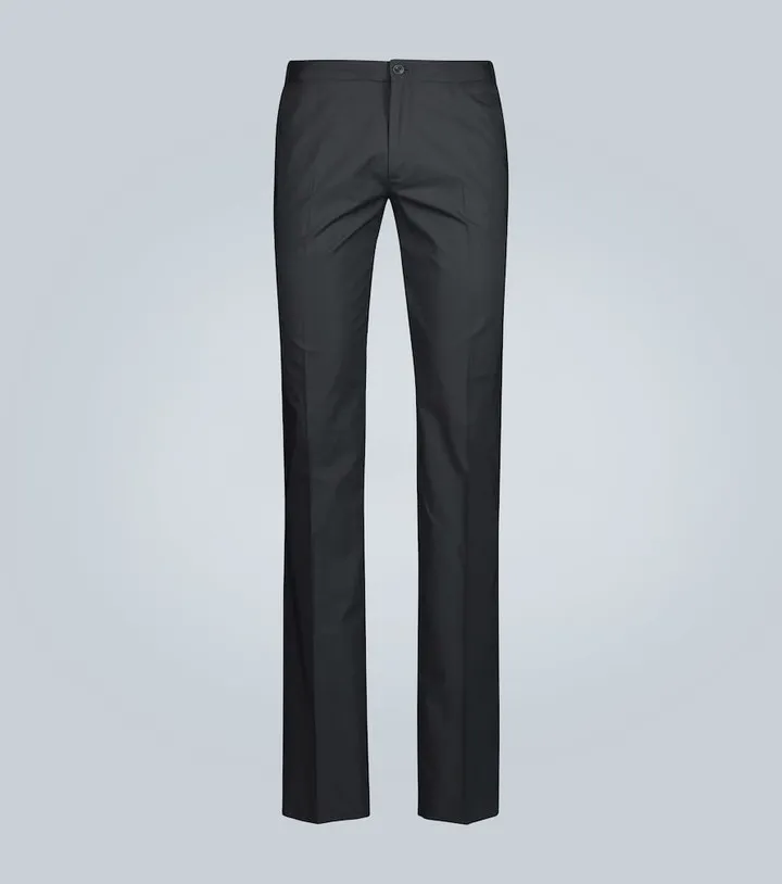 Slim-fit stretch-cotton pants
