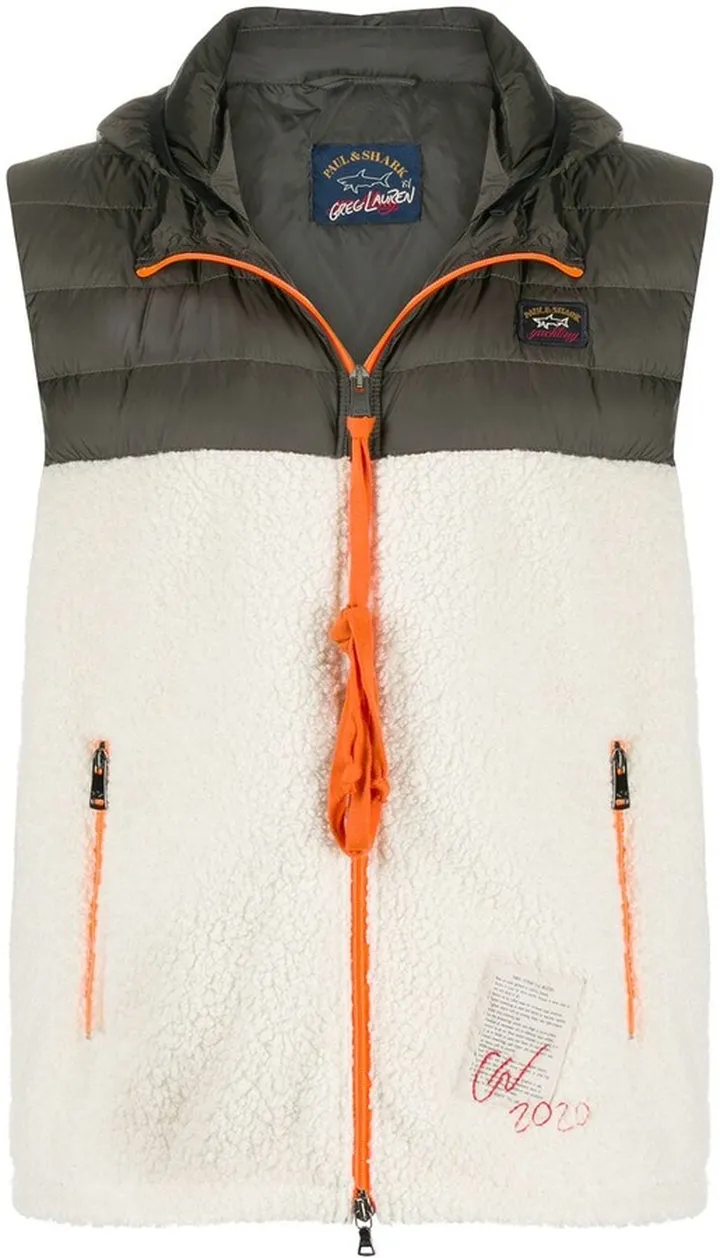 Colour-Block Zipped Gilet