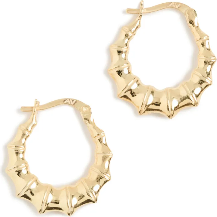 Argento Vivo Medium Gold Hoops