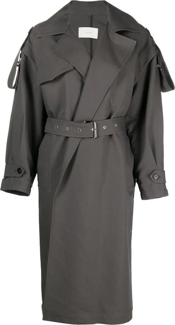 Green Belted Trench Coat
