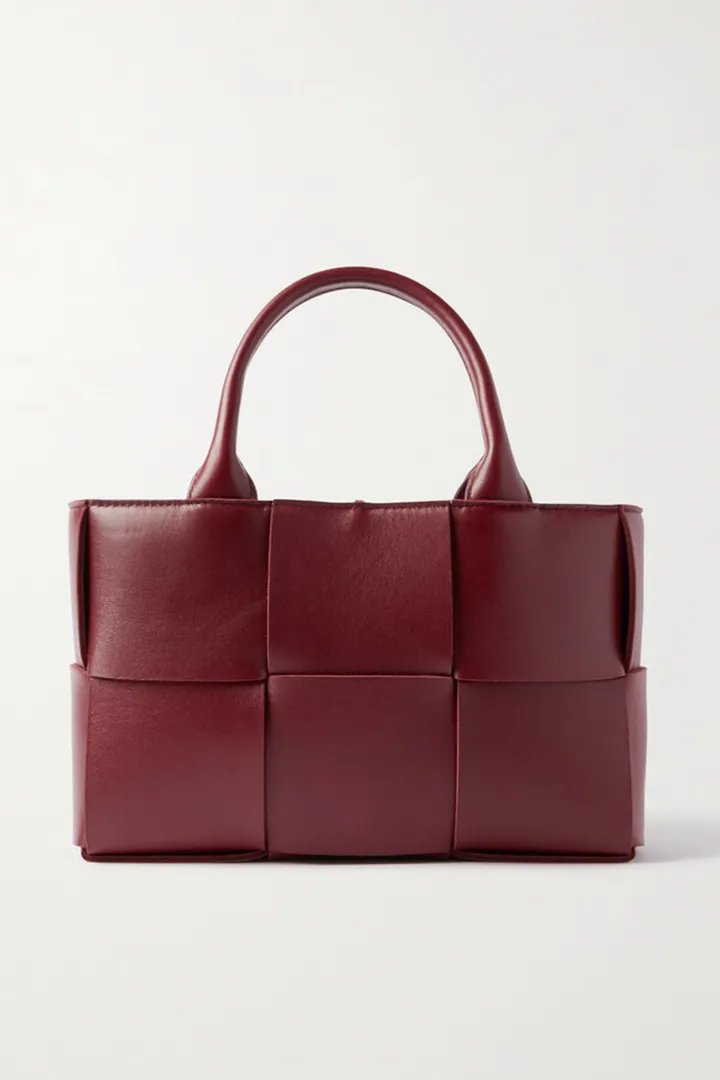 Bottega Veneta - Arco Mini Intrecciato Leather Tote - Burgundy