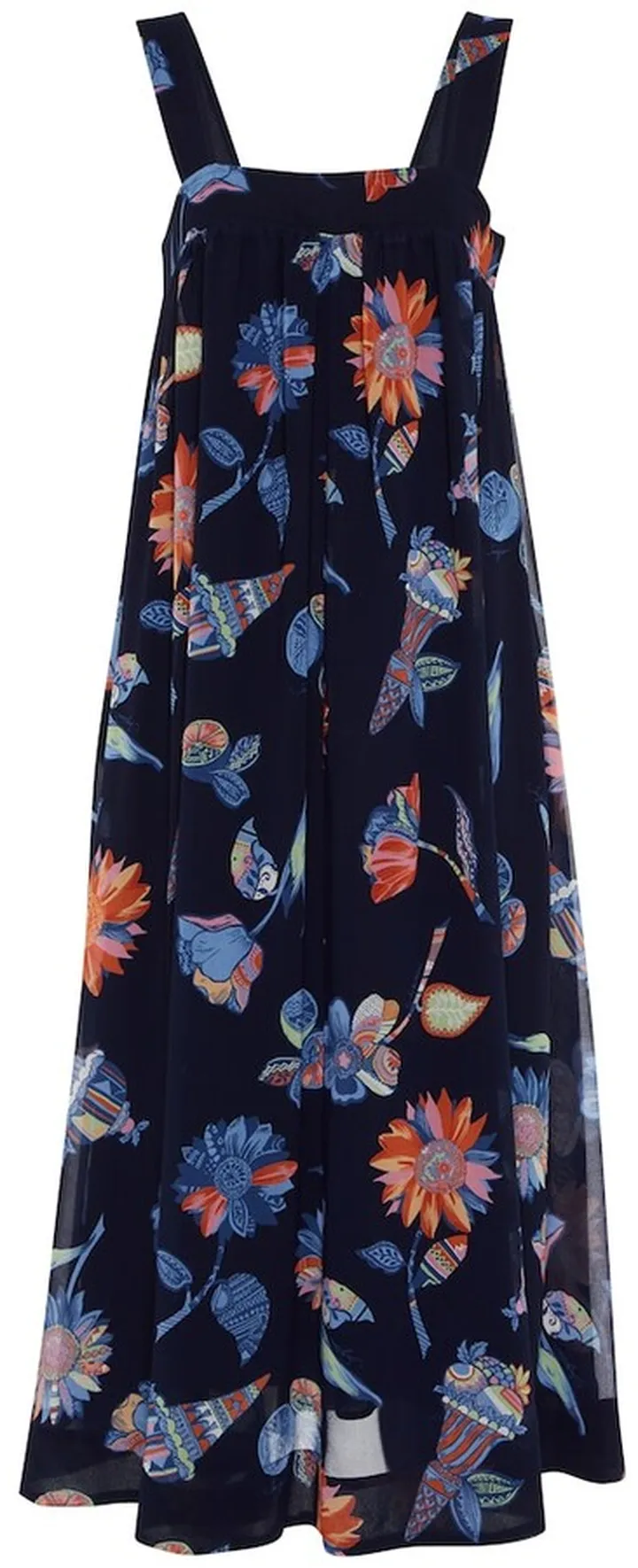 Floral georgette midi dress