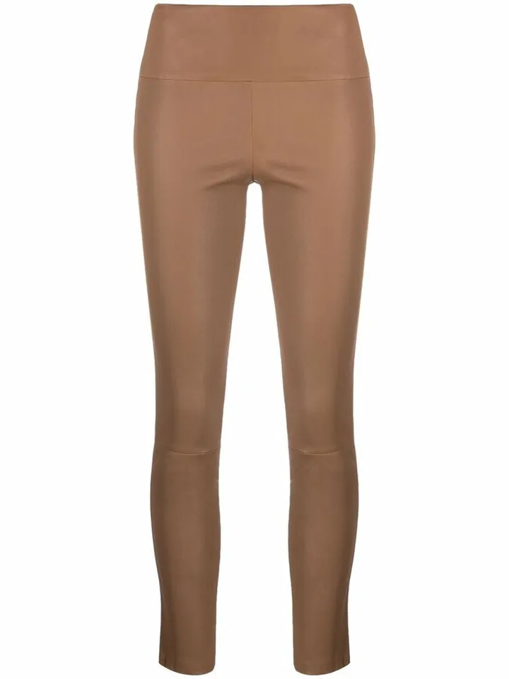 Cropped Leather Trousers