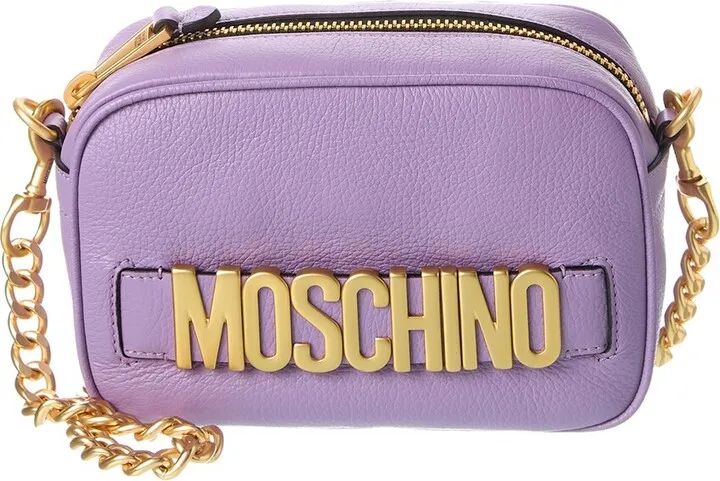 Moschino Logo Leather Camera Bag
