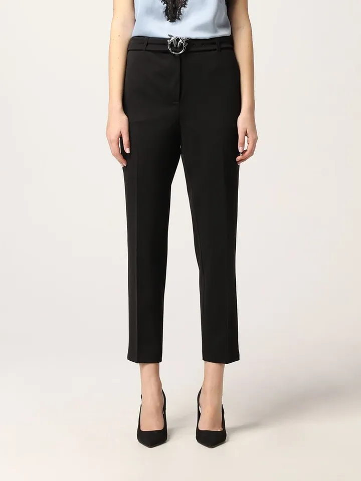 Pinko cropped pants in viscose blend