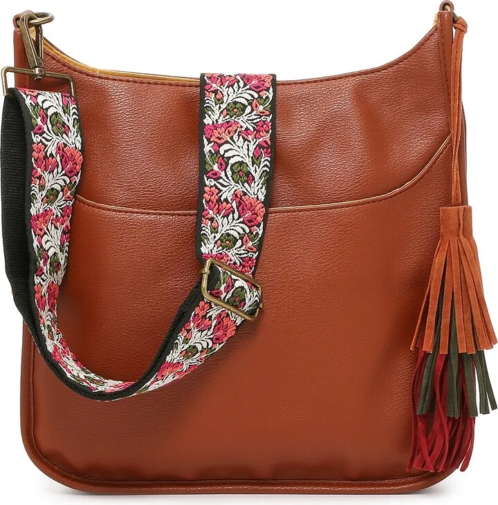 Crown Vintage Floral Guitar Strap Shoulder Bag