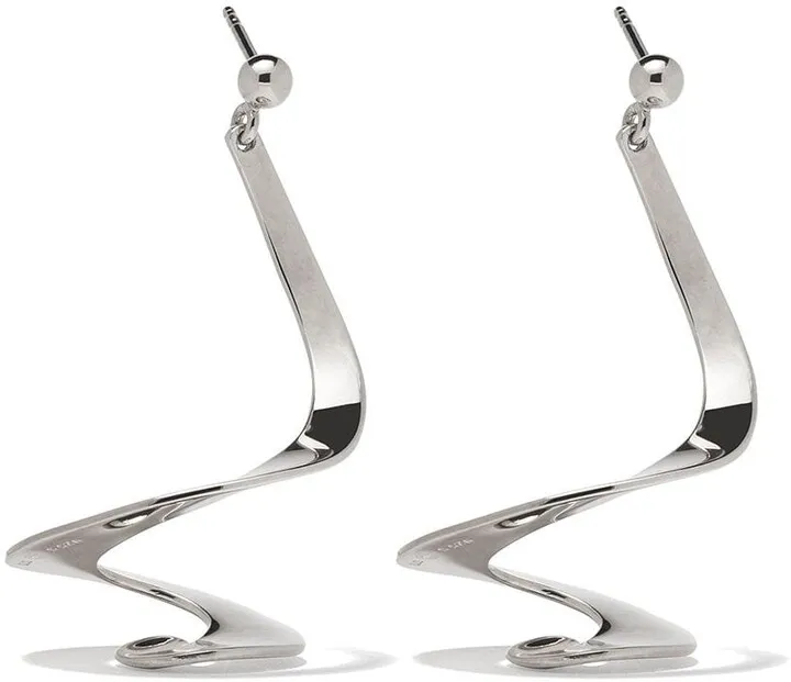 sterling silver Mobius earrings