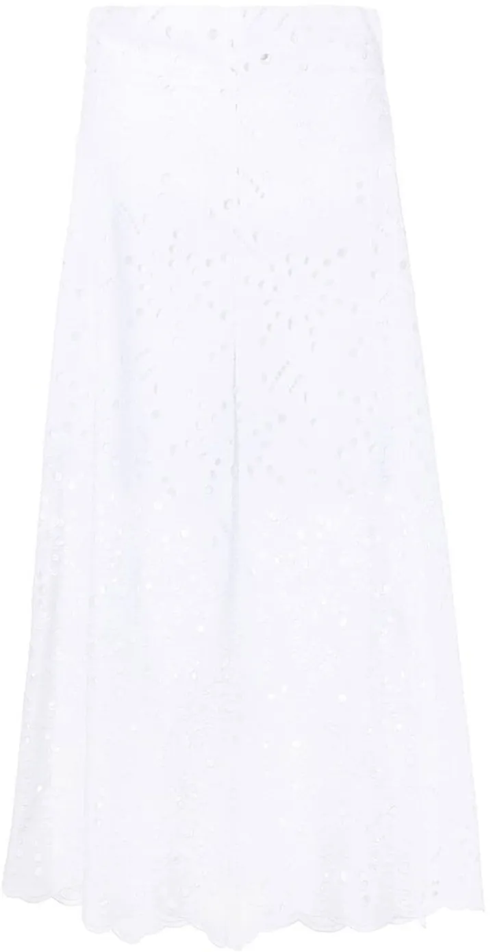 Broderie-Anglaise Cropped Trousers