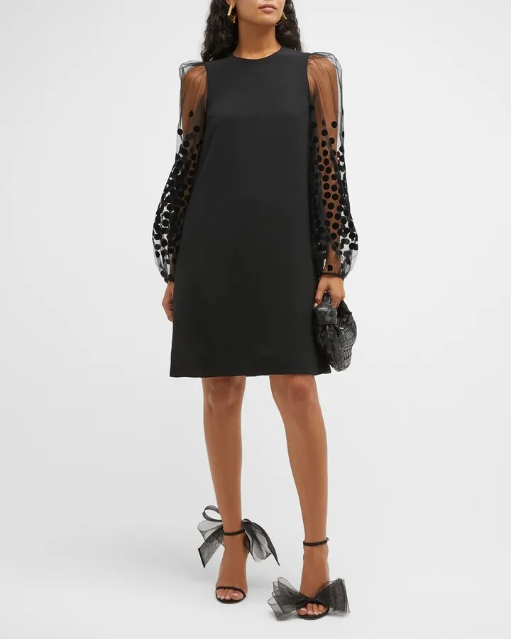 Sheer Sleeve Tunic Dress