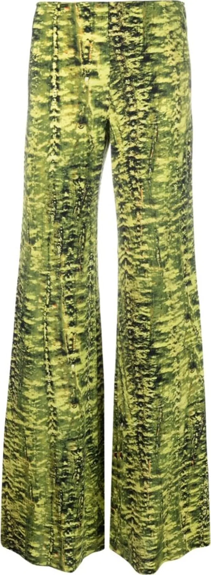 Graphic-Print Straight-Leg Trousers
