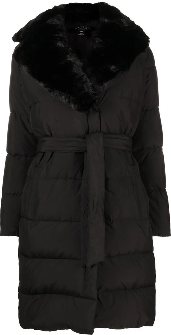 Belted Feather-Down Padded Coat