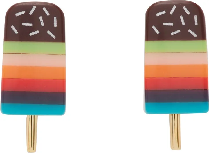 Paul Smith Gold Artist Stripe Lolly Cufflinks